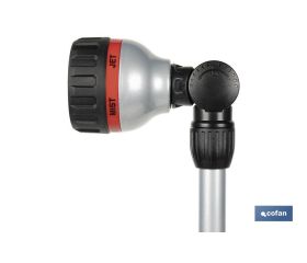 LANZA DE RIEGO 6 POSICIONES CON CONTROL DE CAUDAL EN EL PULGAR