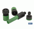 KIT MANGUERA FLEXOLÁTEX TRANSL. 15 MM (5/8) 10 M CON ACCESORIOS