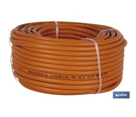 Rollo de Tubo de Gas Butano Flexible | Disponible en color naranja | Medida 8 mm x 60 m