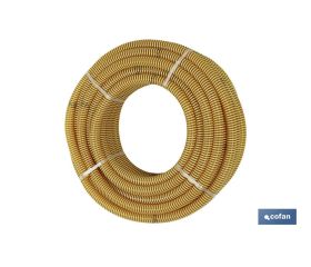ROLLO DE TUBO DE ASPIRACION ESPIRAL AMARILLO Ø60mm 25m