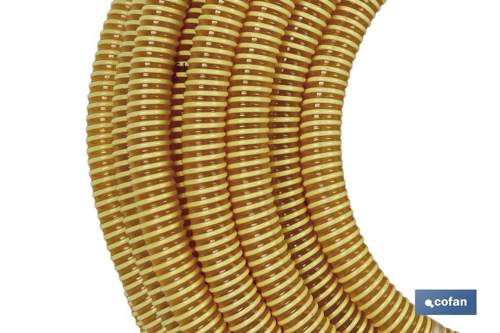 ROLLO DE TUBO DE ASPIRACION ESPIRAL AMARILLO Ø75mm 25m