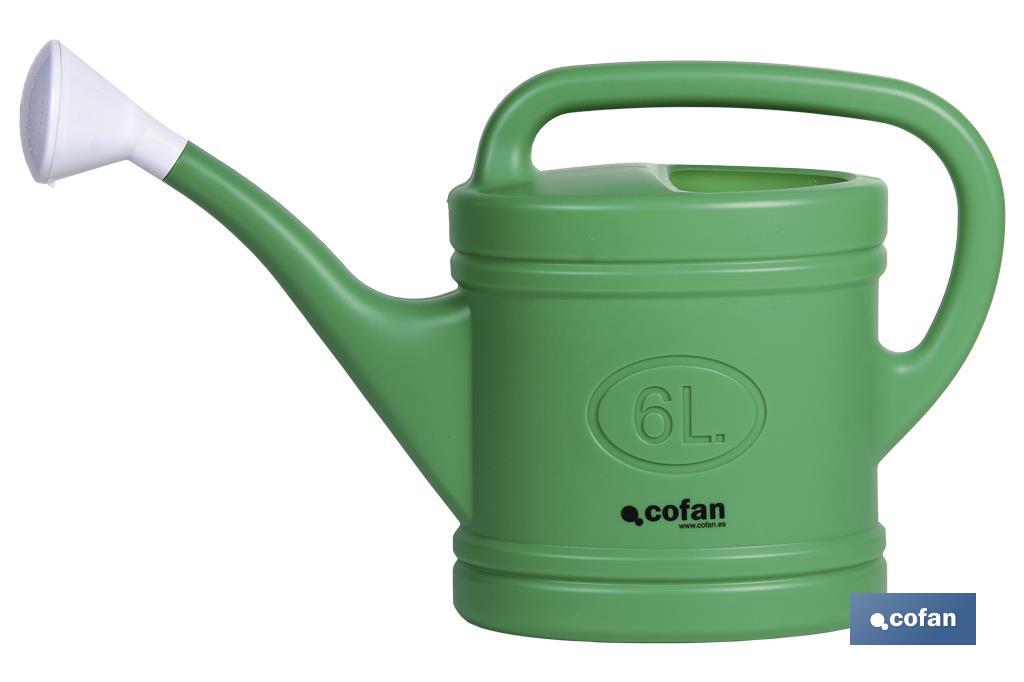 REGADERA VERDE 6 LITROS 53X15X32cm