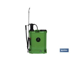 Pulverizador de espalda | Capacidad 16 litros | Eléctrico con doble uso Batería/Manual