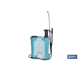 PULVERIZADOR DE ESPALDA 16 L DUAL - ELÉCTRICO/MANUAL LI-ION 12 V 8.0 AH