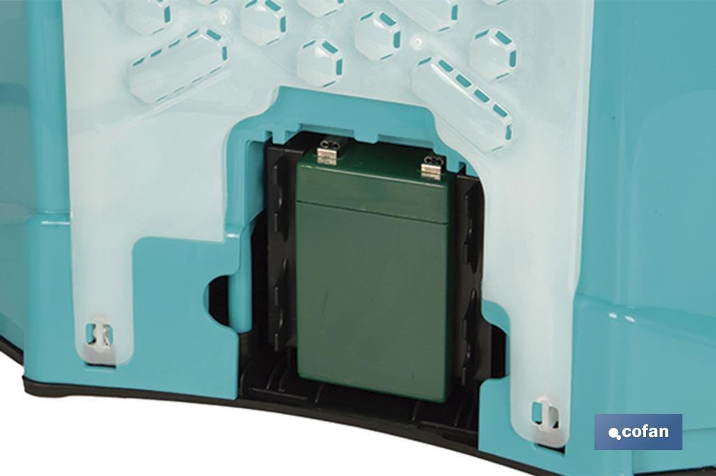 PULVERIZADOR DE ESPALDA 16 L DUAL - ELÉCTRICO/MANUAL LI-ION 12 V 8.0 AH