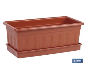 Jardinera Marrón | Modelo Azahar | Varias Medidas | Fabricadas en Polipropileno