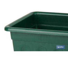 JARDINERA VERDE  MODELO AZAHAR 40 X 20 X 15.5 CMventa unitaria