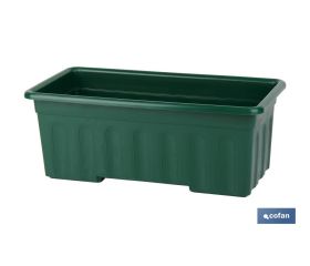 JARDINERA VERDE  MODELO AZAHAR 40 X 20 X 15.5 CMventa unitaria
