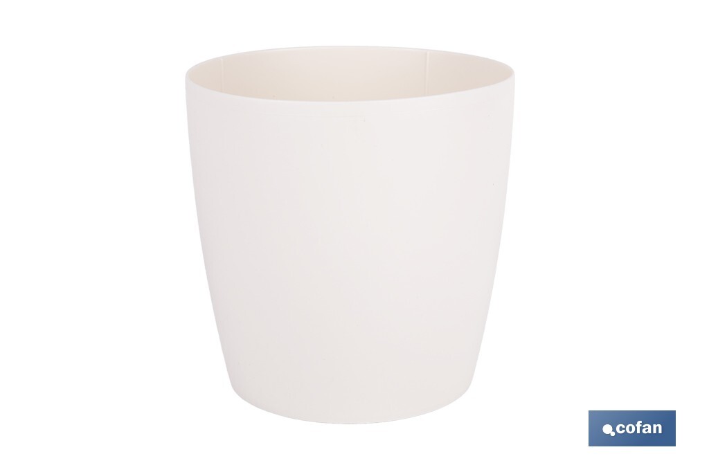 MACETA CAMELIA COLOR CREMA 24.5X23.6CM