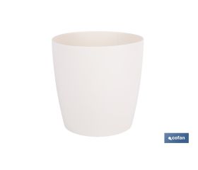 MACETA CAMELIA COLOR CREMA 24.5X23.6cm venta unitaria