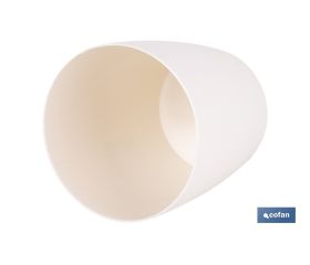 MACETA CAMELIA COLOR CREMA 24.5X23.6cm venta unitaria