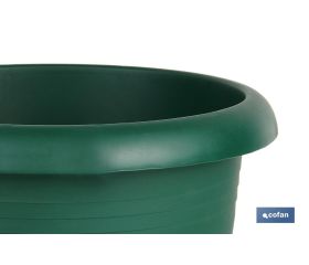 MACETA VERDE MODELO GARDENIA 25X20.5+ PLATO21cm venta unitaria