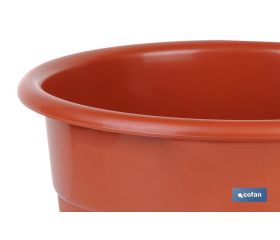 MACETA DALIA COLOR MARRON  17X14+ PLATO 14.5cm venta unitaria