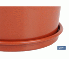 MACETA DALIA COLOR MARRON  17X14+ PLATO 14.5cm