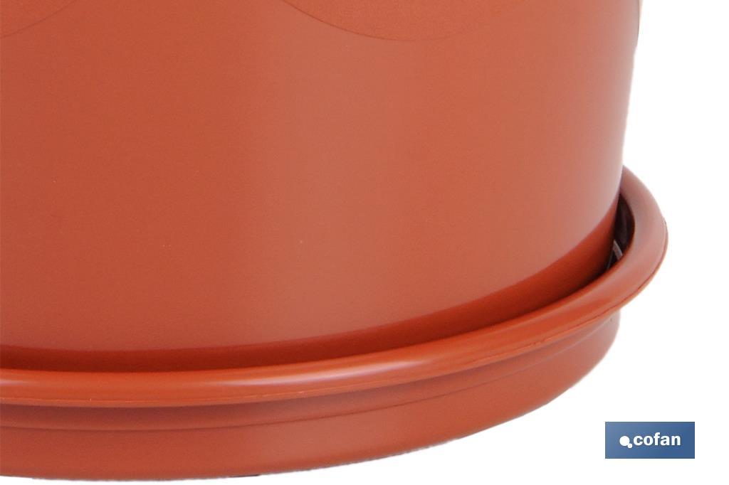 MACETA DALIA COLOR MARRON  17X14+ PLATO 14.5cm