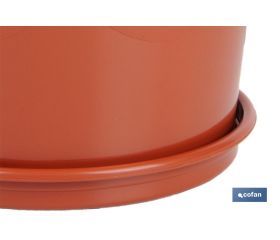 MACETA DALIA COLOR MARRON  17X14+ PLATO 14.5cm venta unitaria