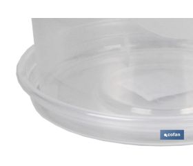 MACETA ORQUIDEA TRANSPARENTE 28.5X22.5+ PLATO 23.5cm venta unitaria