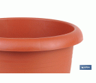 MACETA MARRON MODELO GARDENIA 35X28.8+ PLATO28cm
