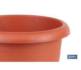 MACETA MARRON MODELO GARDENIA 35X28.8+ PLATO28cm venta unitaria