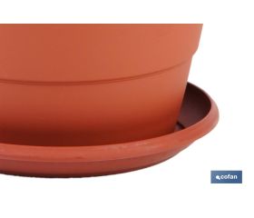 MACETA MARRON MODELO GARDENIA 35X28.8+ PLATO28cm venta unitaria