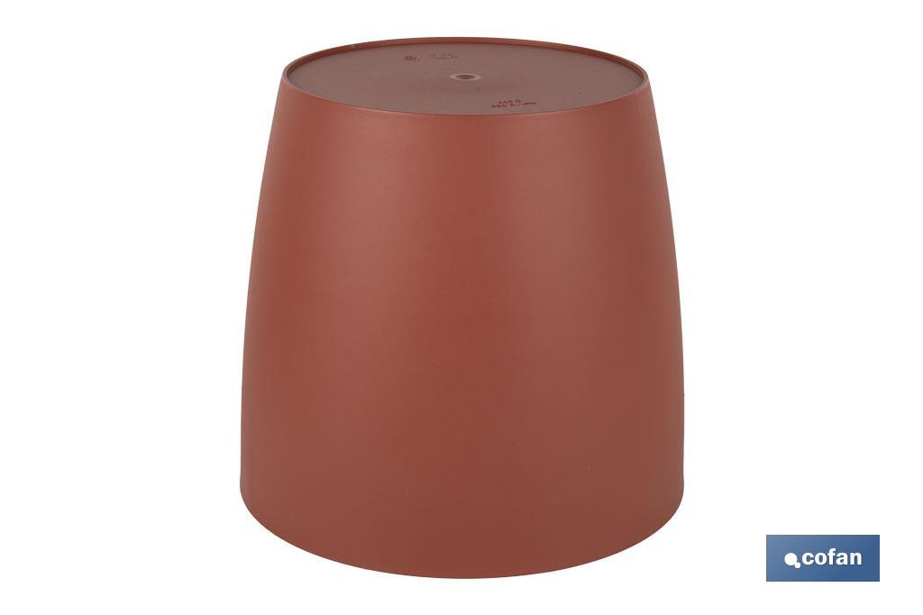 MACETA CAMELIA DE COLOR ARCILLA 14 X 13,8 CM