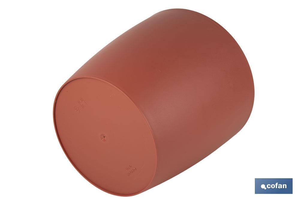 MACETA CAMELIA DE COLOR ARCILLA 14 X 13,8 CM