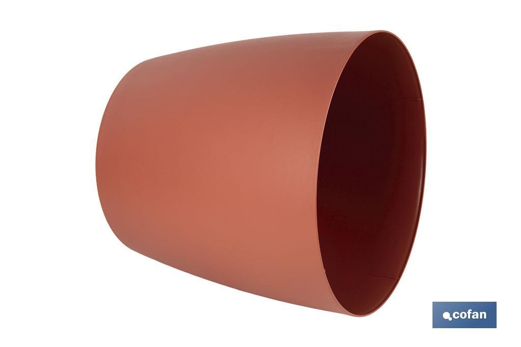 MACETA CAMELIA DE COLOR ARCILLA 14 X 13,8 CM