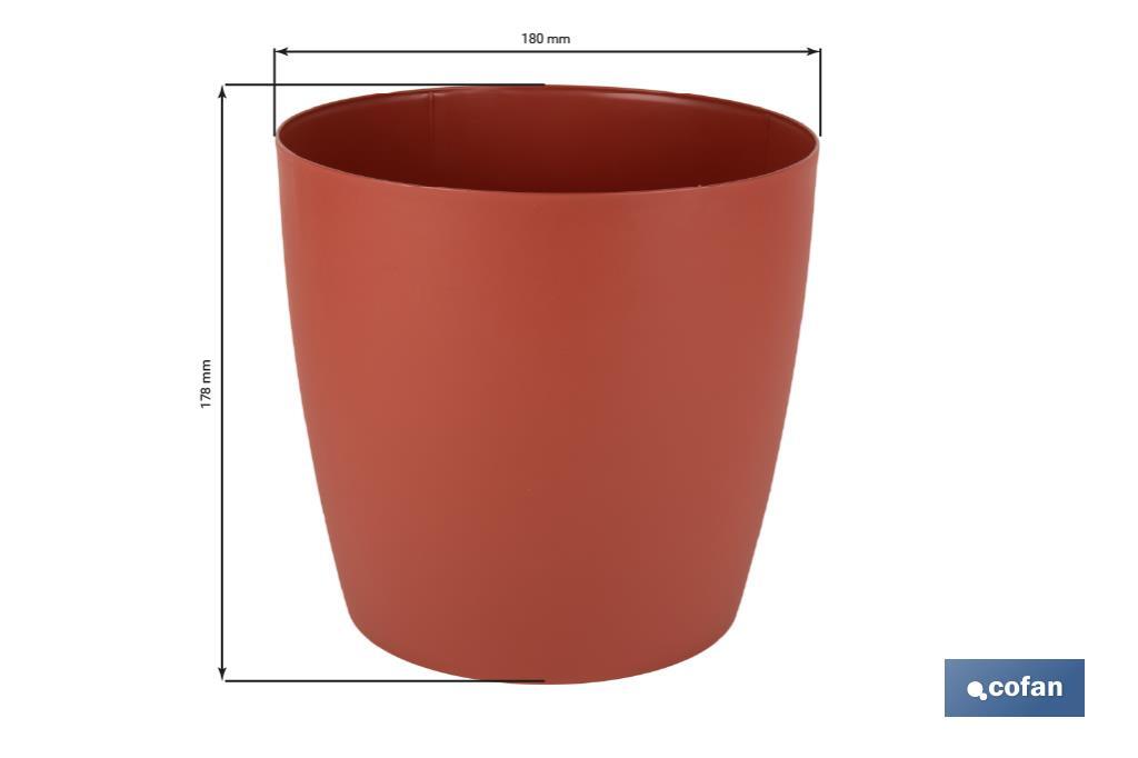 MACETA CAMELIA DE COLOR ARCILLA 14 X 13,8 CM