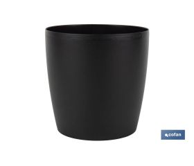 MACETA CAMELIA DE  COLOR NEGRO 30 X 28 CM venta unitaria