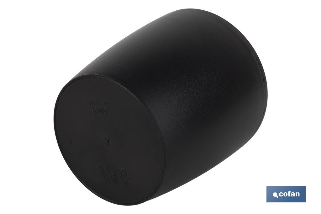 MACETA CAMELIA  DE COLOR NEGRO 14 X 13,8 CM