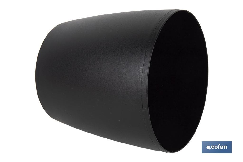 MACETA CAMELIA  DE COLOR NEGRO 14 X 13,8 CM