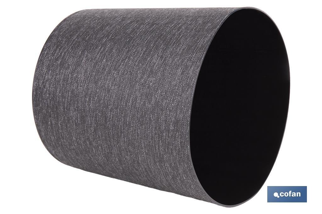 MACETA O MACETERO GAMA TEXTIL COLOR NEGRO PP Ø 285 X 316 MM 16 L VENTA UNITARIA