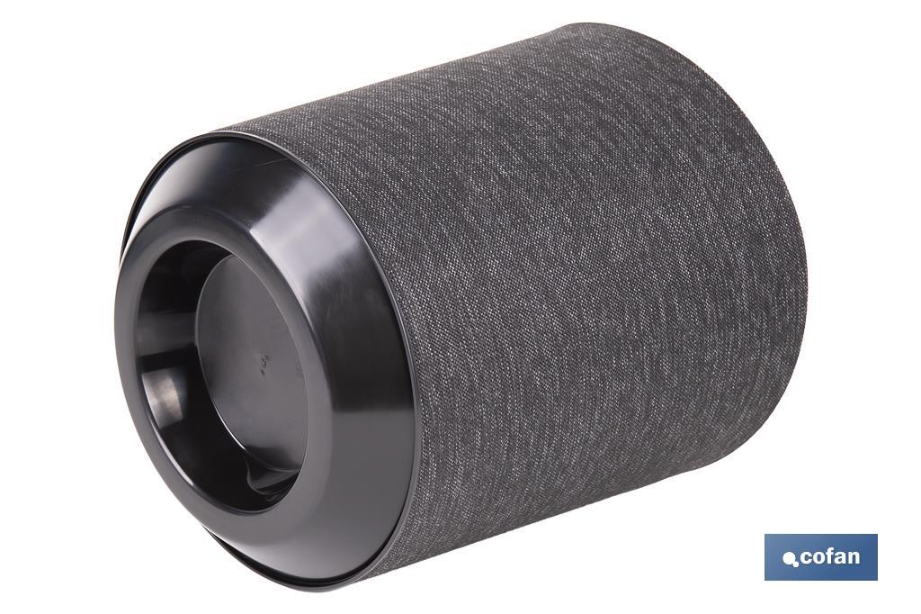 MACETA O MACETERO GAMA TEXTIL COLOR NEGRO PP Ø 285 X 316 MM 16 L VENTA UNITARIA