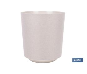MACETA O MACETERO GAMA TEXTIL COLOR BEIGE PP Ø 195 X 201 MM 4,9 L VENTA UNITARIA