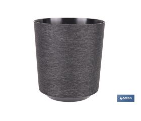 MACETA O MACETERO GAMA TEXTIL COLOR NEGRO PP Ø 254 X 269 MM 10,5 L VENTA UNITARIA