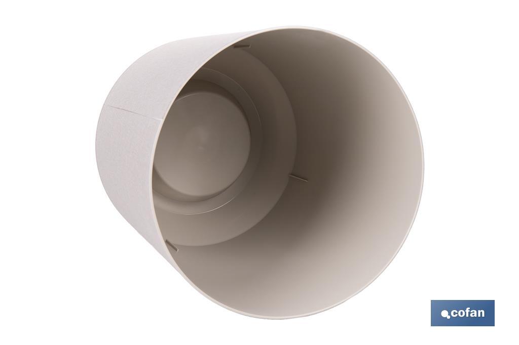 MACETA O MACETERO GAMA TEXTIL COLOR BEIGE PP Ø 254 X 269 MM 10,5 L VENTA UNITARIA