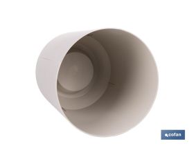 MACETA O MACETERO GAMA TEXTIL COLOR BEIGE PP Ø 254 X 269 MM 10,5 L VENTA UNITARIA