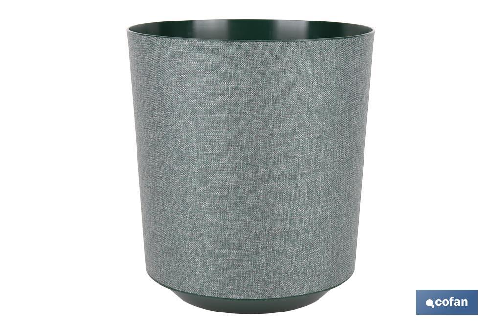 MACETA O MACETERO GAMA TEXTIL COLOR VERDE PP Ø 254 X 269 MM 10,5 L VENTA UNITARIA