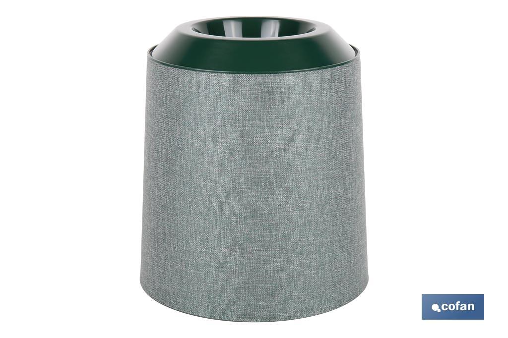 MACETA O MACETERO GAMA TEXTIL COLOR VERDE PP Ø 254 X 269 MM 10,5 L VENTA UNITARIA