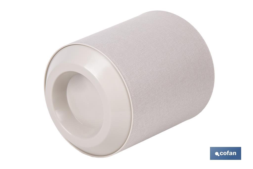 MACETA O MACETERO GAMA TEXTIL COLOR BEIGE PP Ø 285 X 316 MM 16 L VENTA UNITARIA