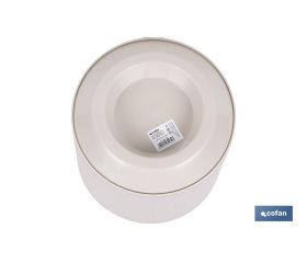 MACETA O MACETERO GAMA TEXTIL COLOR BEIGE PP Ø 285 X 316 MM 16 L VENTA UNITARIA