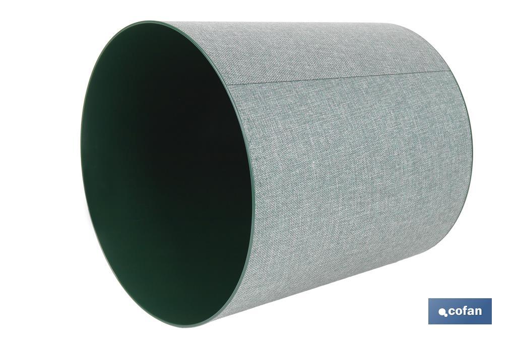 MACETA O MACETERO GAMA TEXTIL COLOR VERDE PP Ø 285 X 316 MM 16 L VENTA UNITARIA