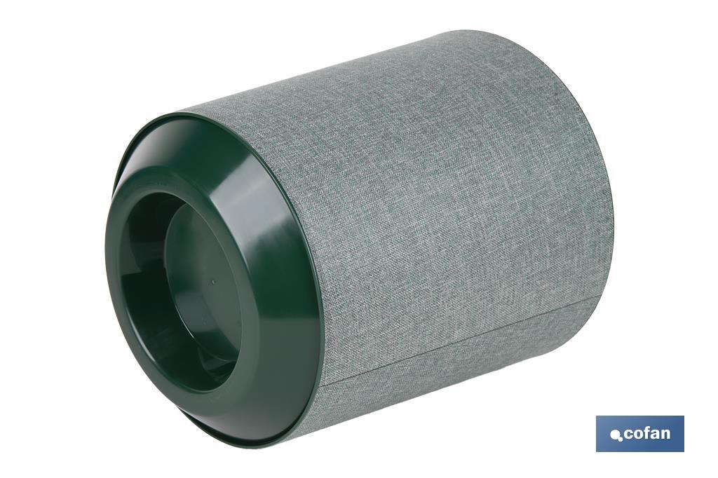 MACETA O MACETERO GAMA TEXTIL COLOR VERDE PP Ø 285 X 316 MM 16 L VENTA UNITARIA