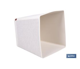 MACETA O MACETERO GAMA TEXTIL CUADRADA COLOR BLANCO PP 180 X 180 X 180 MM 3,7 L VENTA UNITARIA