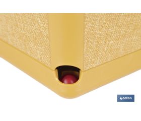 MACETA O MACETERO GAMA TEXTIL CUADRADA COLOR MOSTAZA PP 180 X 180 X 180 MM 3,7 L VENTA UNITARIA