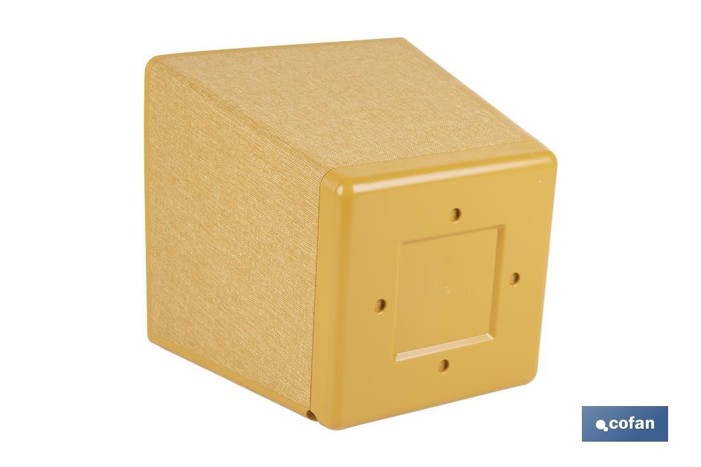 MACETA O MACETERO GAMA TEXTIL CUADRADA COLOR MOSTAZA PP 180 X 180 X 180 MM 3,7 L VENTA UNITARIA