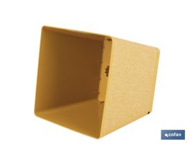 MACETA O MACETERO GAMA TEXTIL CUADRADA COLOR MOSTAZA PP 180 X 180 X 180 MM 3,7 L VENTA UNITARIA