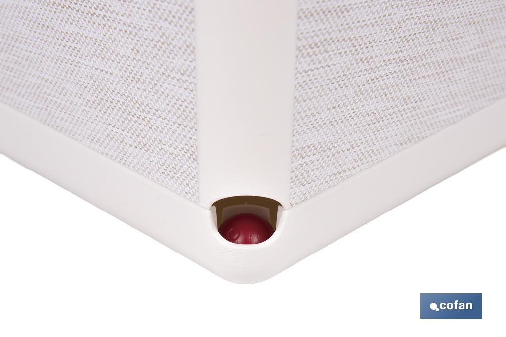 MACETA O MACETERO GAMA TEXTIL CUADRADA COLOR BLANCO PP 238 X 238 X 240 MM 9 L VENTA UNITARIA