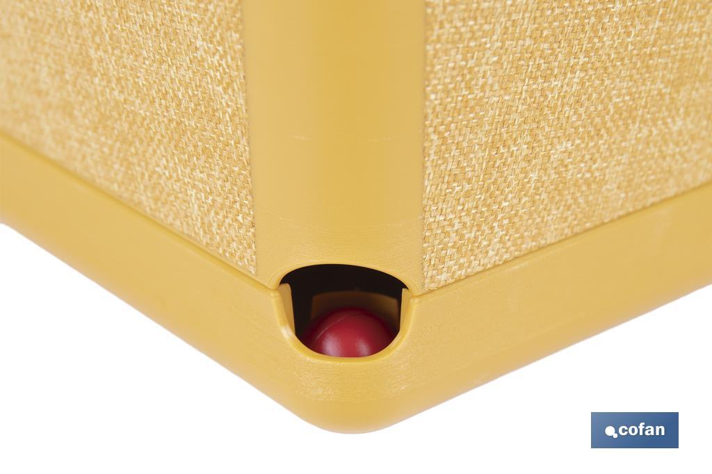 MACETA O MACETERO GAMA TEXTIL CUADRADA COLOR MOSTAZA PP 238 X 238 X 240 MM 9 L