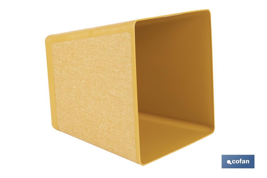 MACETA O MACETERO GAMA TEXTIL CUADRADA COLOR MOSTAZA PP 238 X 238 X 240 MM 9 L